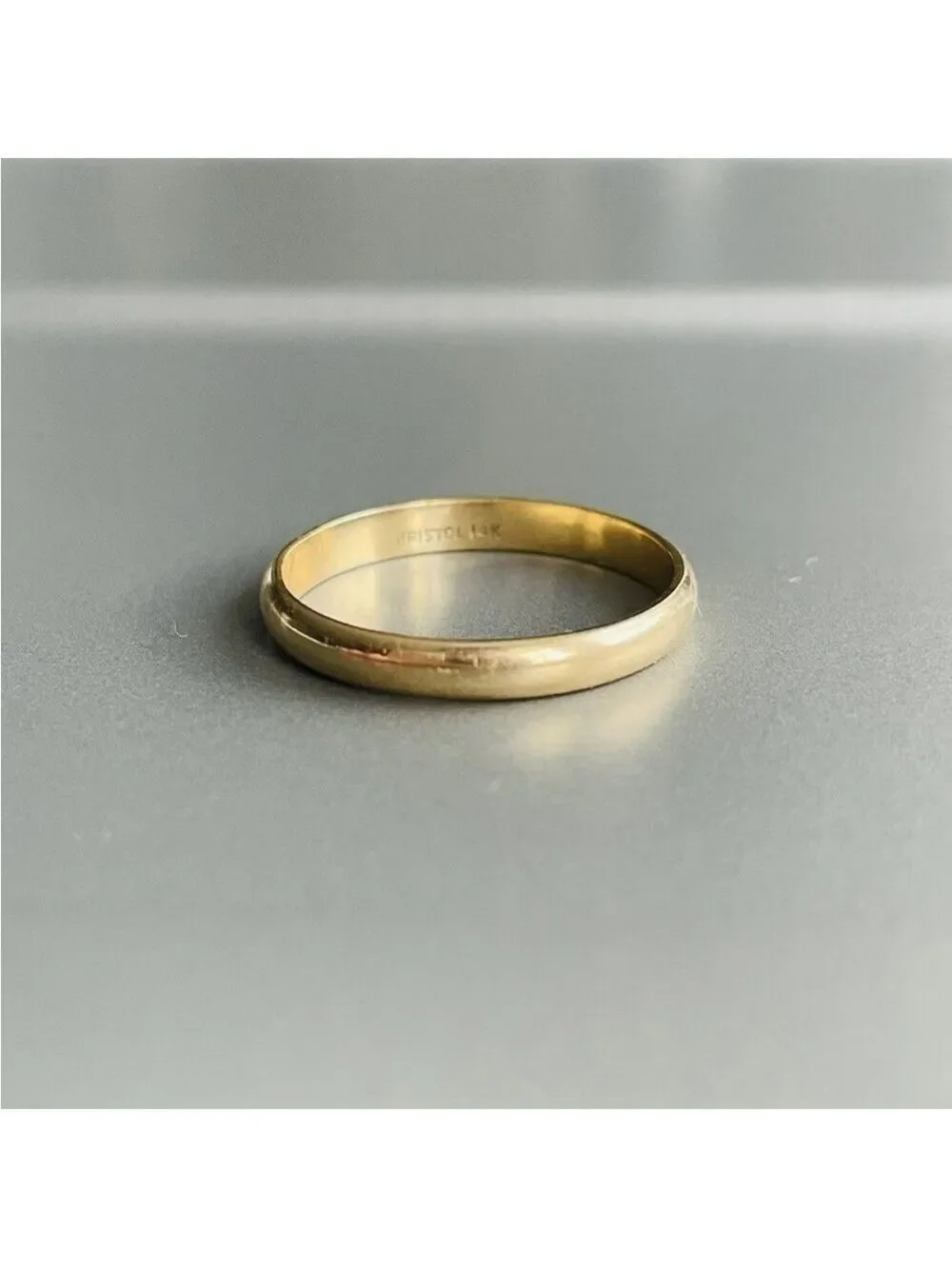 Solid 14k Yellow Gold “Bristol” Stack Ring Band